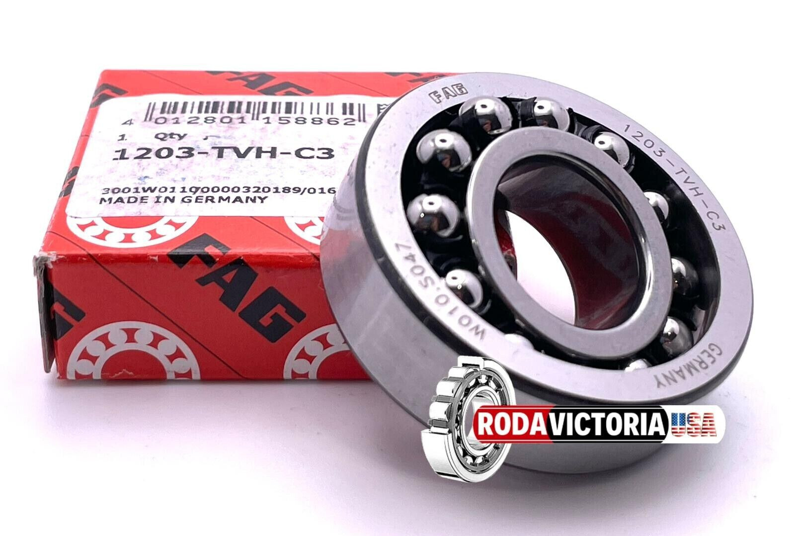 FAG 1203-TVH-C3 Self-Aligning Double Row Ball Bearing 17x40x12mm