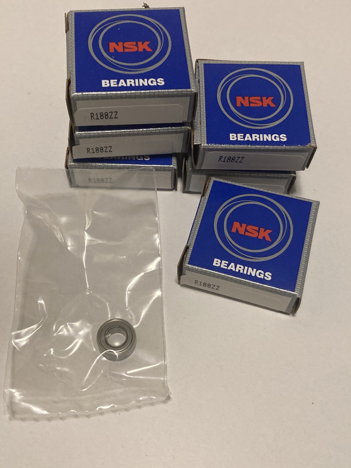 NSK R188ZZ miniture ball bearing 1/4″ ID; 1/2″ OD; 3/16″ width