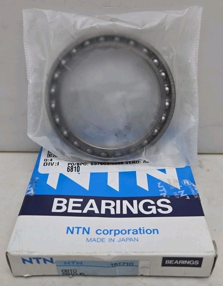 NTN 6810JR Open Type Single Row Deep Groove Ball Bearing 50x65x7mm New LOT#2