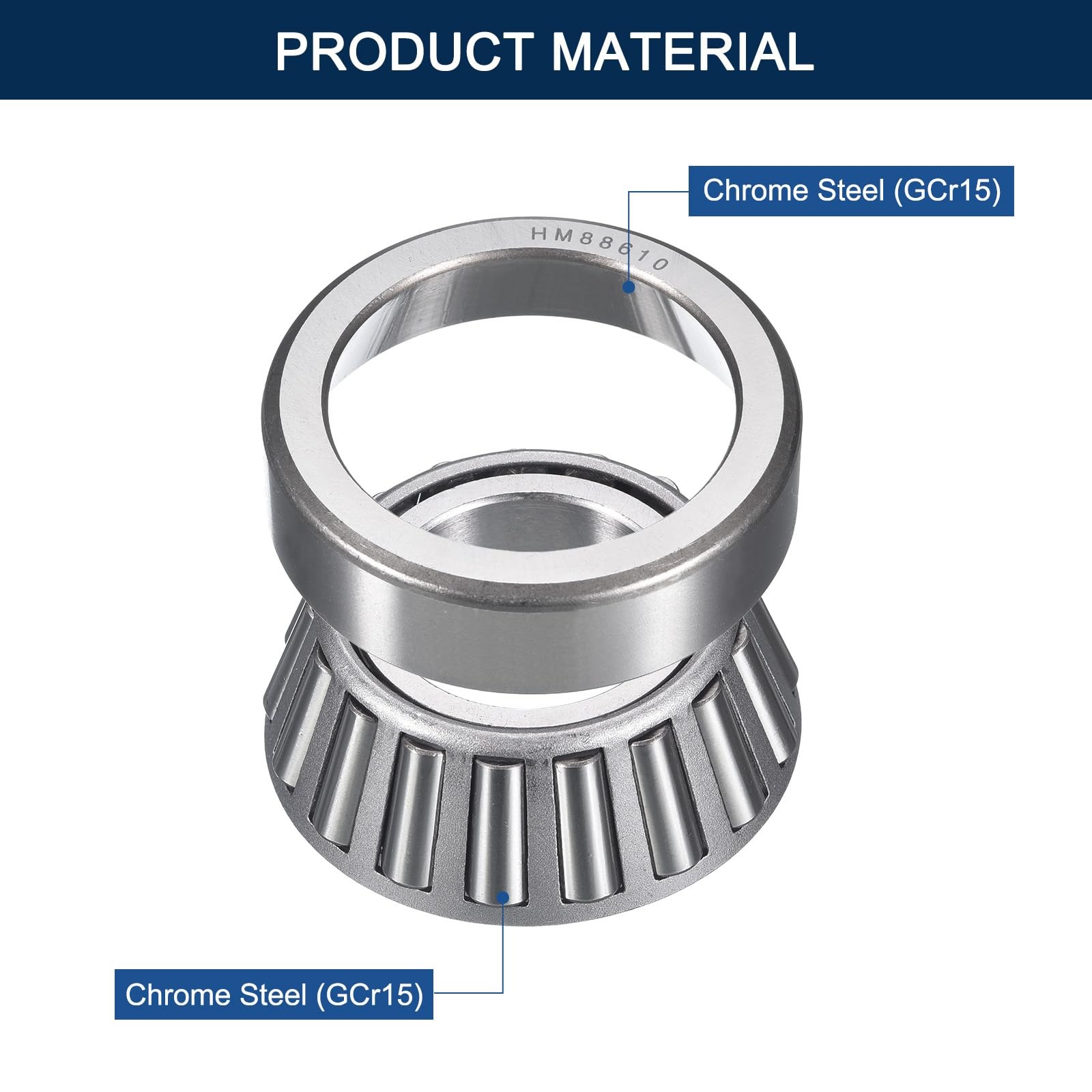 HIPicco 2 Pack HM88649/10 Tapered Roller Bearing Cone and Cup Set, 1.375″ Bor…