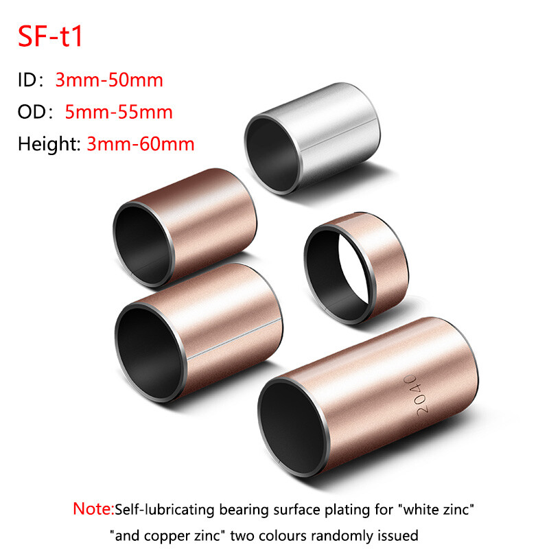 SF-1 Self Lubricating ID Ø3mm-50mm Composite Bearing Bushing Sleeve Steel Bear