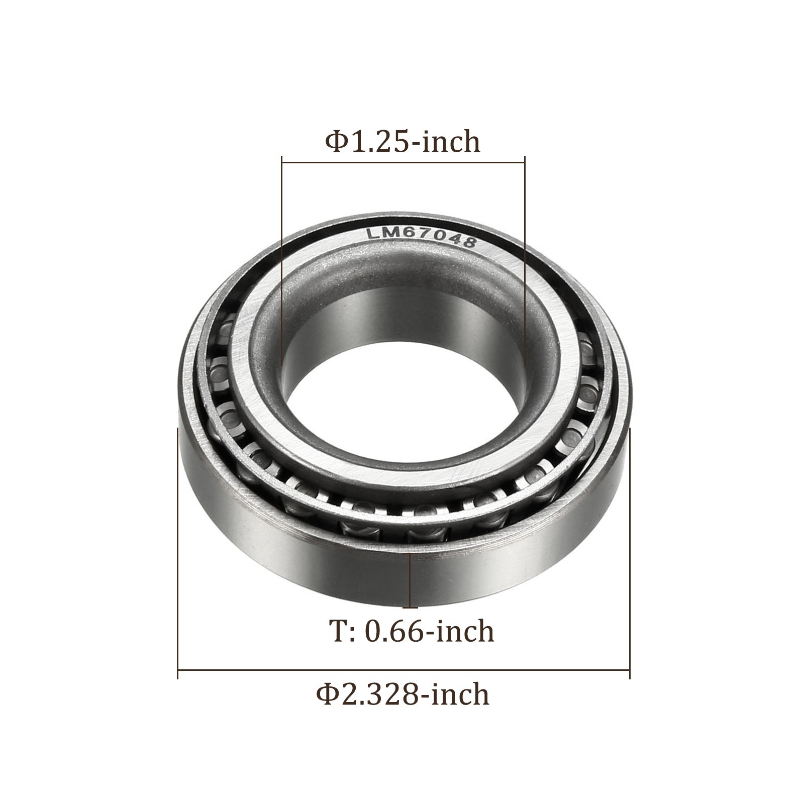 LM67048/LM67010 Tapered Roller Bearing 1.25″x2.328″x0.66″ Bearing
