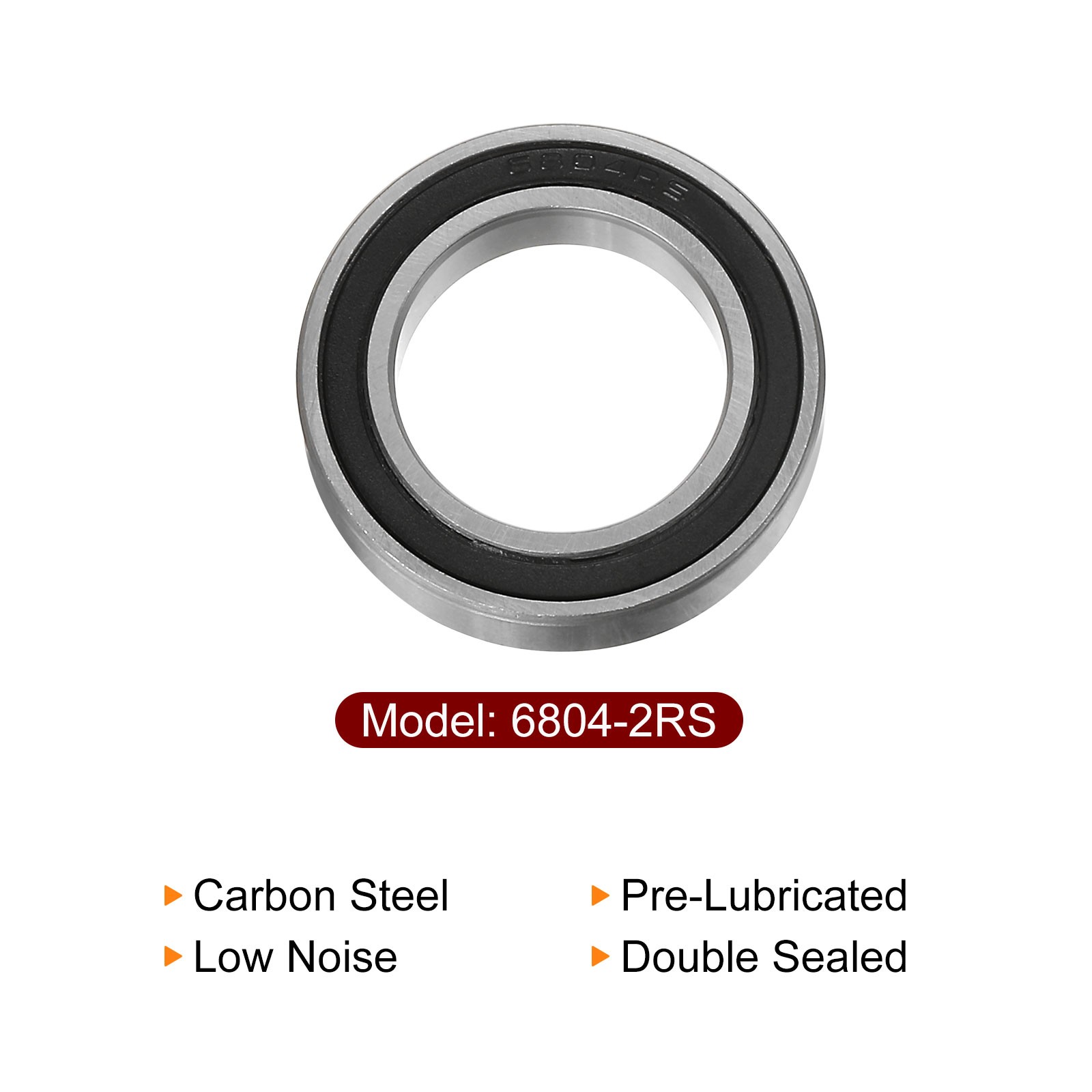 4pcs 6804-2RS Deep Groove Ball Bearings 20mm x 32mm x 7mm
