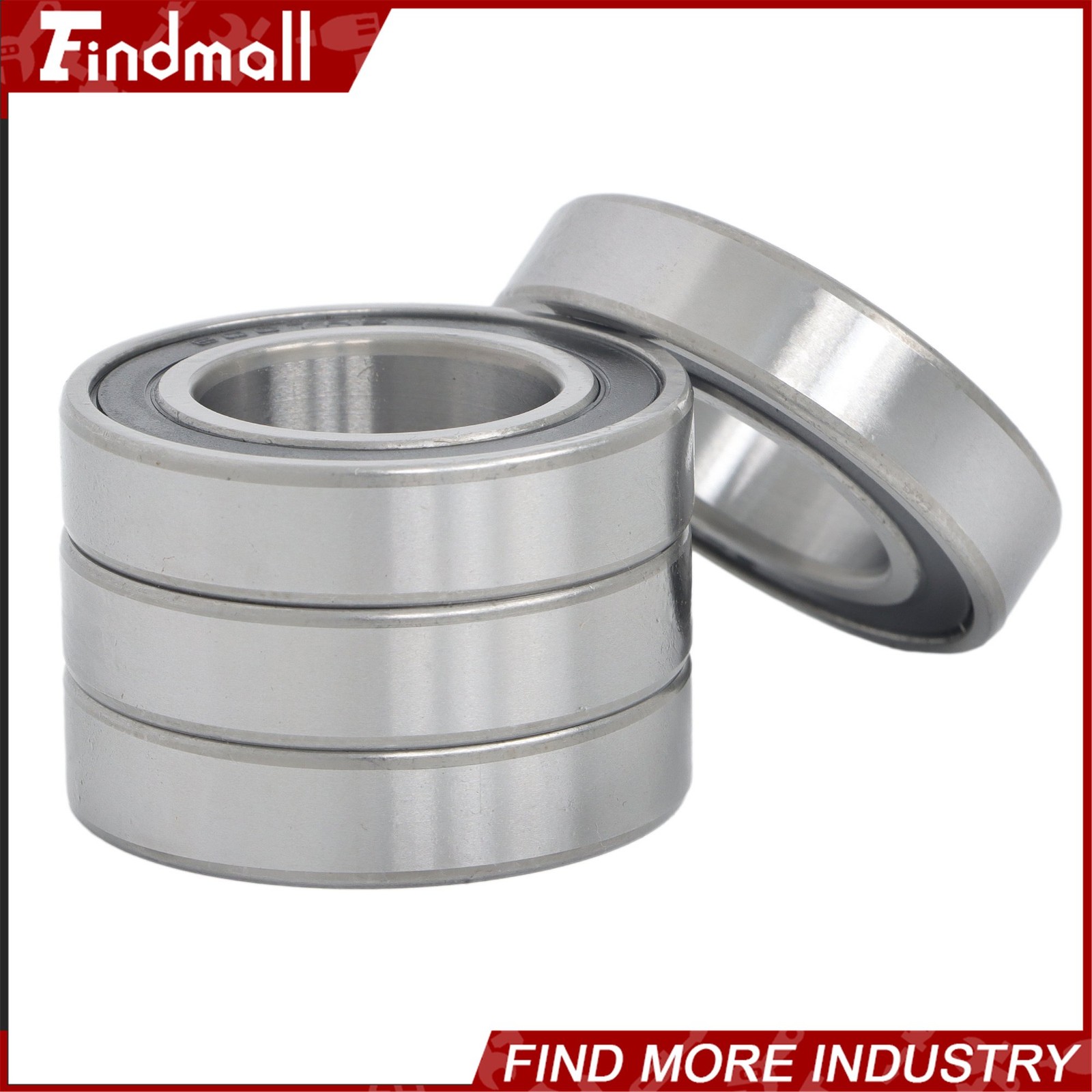 Findmall 6007-2RS Deep Groove Bearings 10pcs 35x62x14mm Rubber Sealed Set