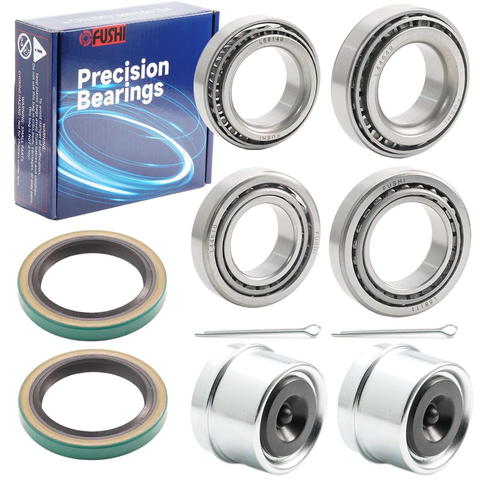 2 Set Fits for 1-3/8” 1-1/16” Axles Trailer Wheel Hub Bearings Kit, L44649/…