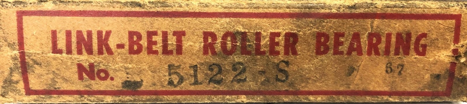 Link-Belt Radial Thrust Roller Bearing 5122-S (51203 B, 51100) NOS