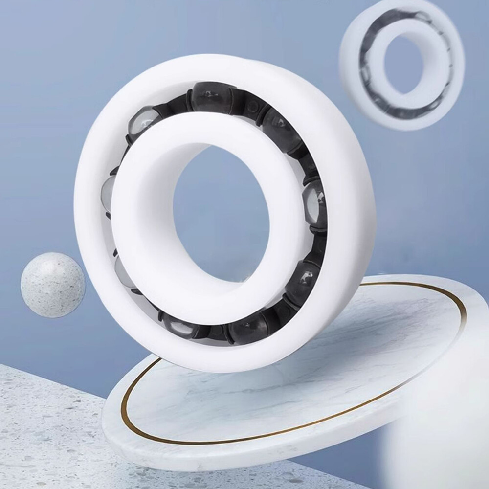 POM Plastic Bearing Glass Ball / Deep Groove Ball Bearings Various Sizes