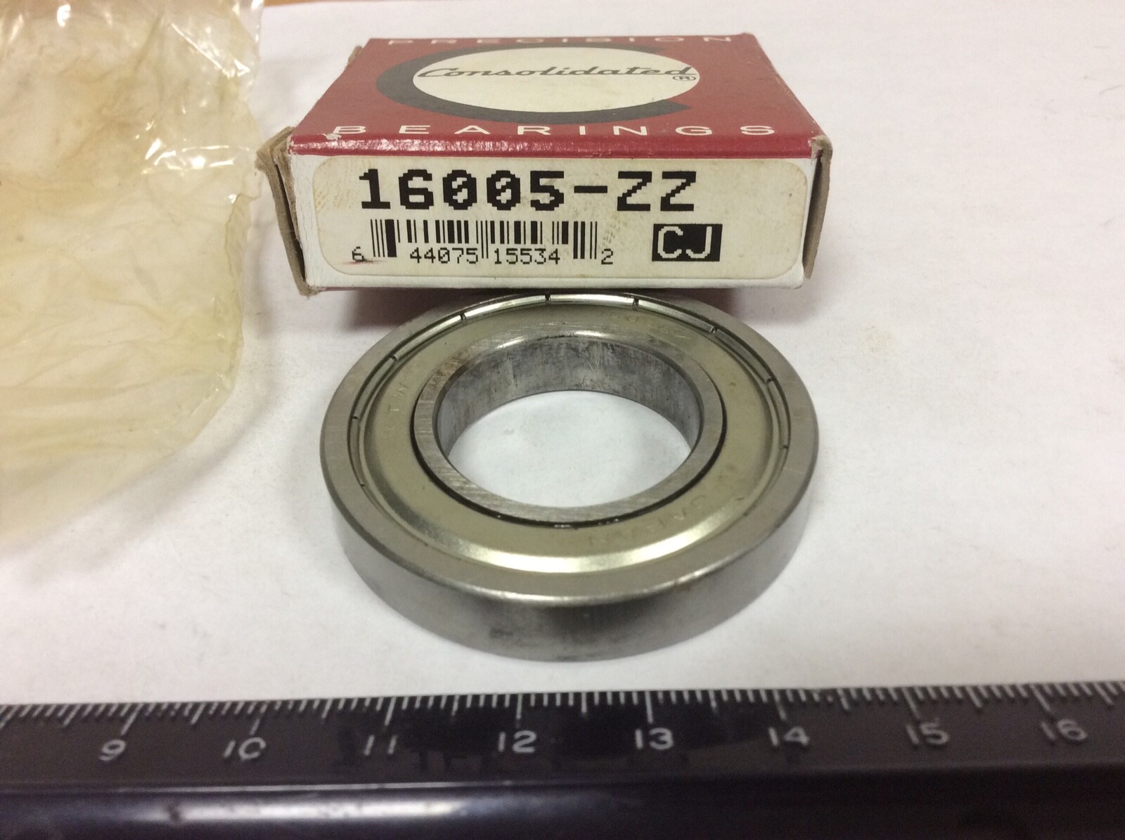 Consolidated 16005-ZZ Deep Groove Bearing, 25mm ID, 47mm OD, 8mm Width