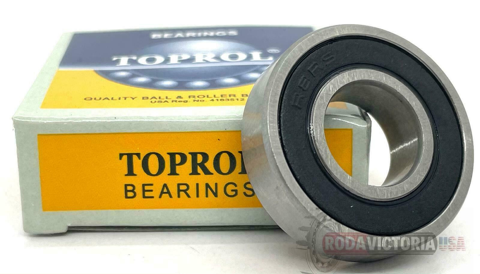 TOPROL R8-2RS C3 Premium Rubber Sealed BallBearing 1/2″x1-1/8″x5/16″ R8RS TOPROL
