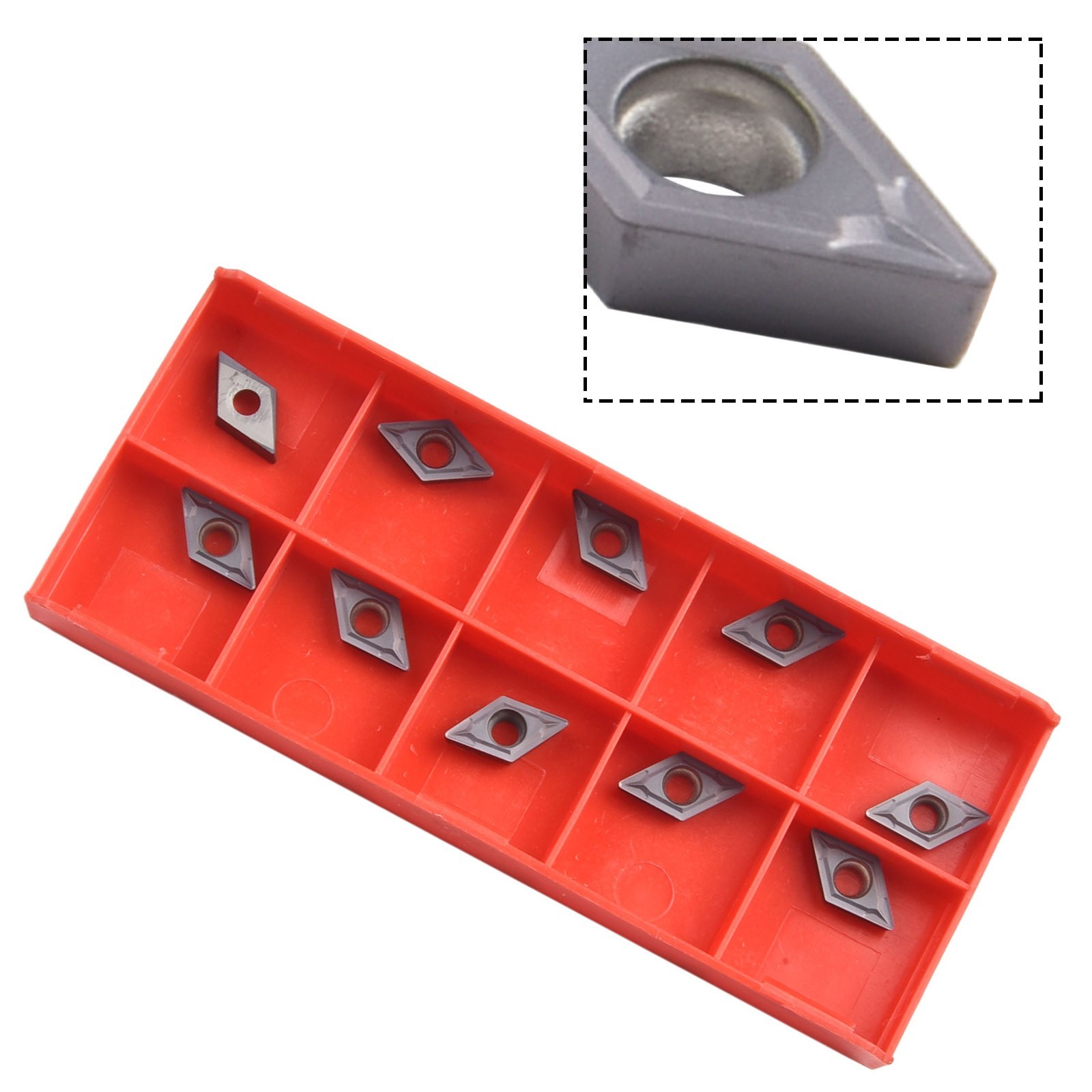 DCMT070204 VP15TF Carbide Inserts For Stainless Steel Lathe Turning Tool Holder