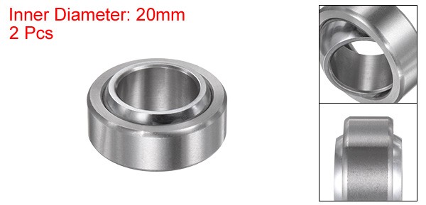 2pcs GE20C Spherical Plain Bearing 20x35x16mm Sealed Radial Ball Bearing