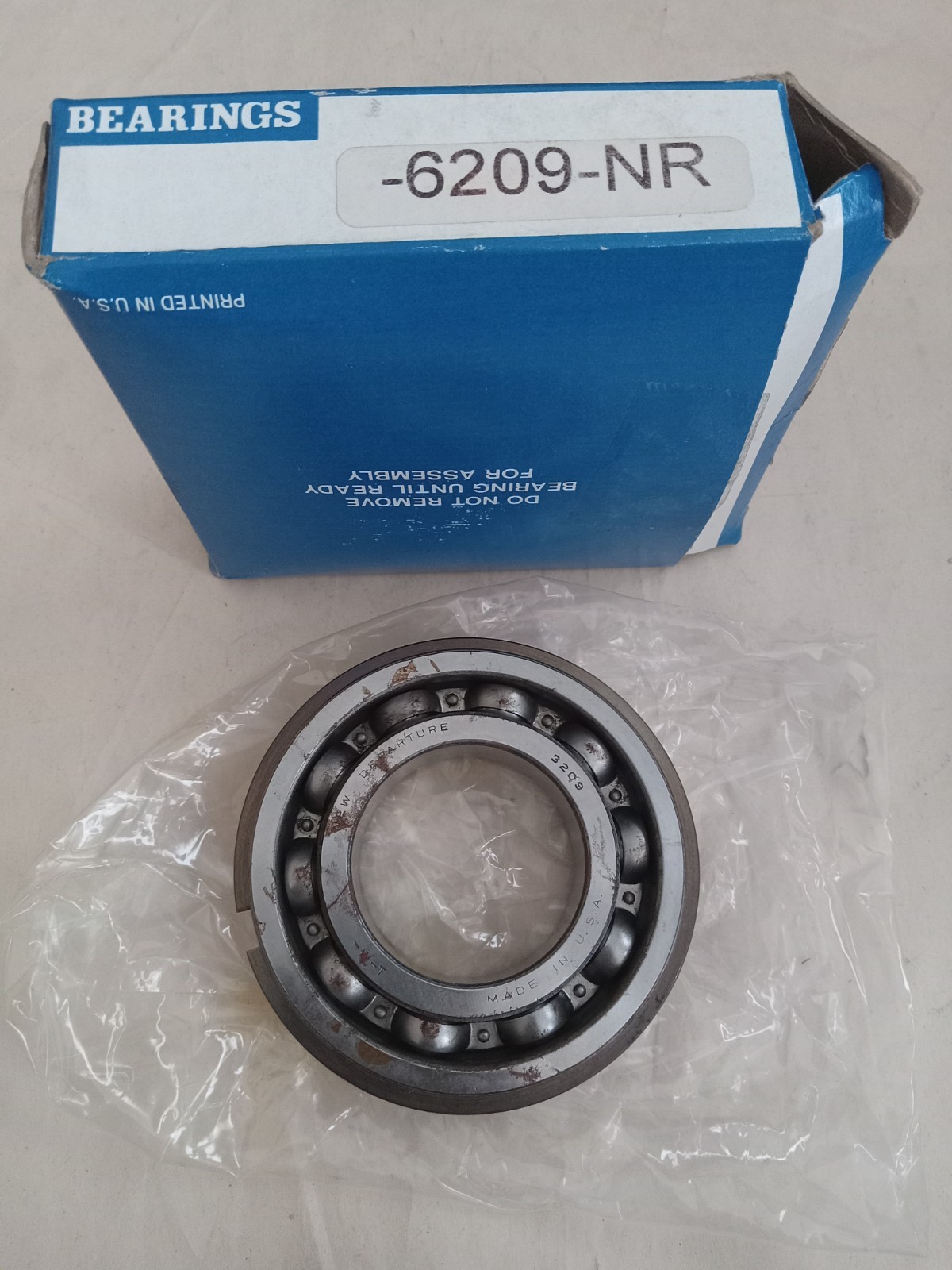 New Departure 3209 NR (6209 NR) Bearing with Snap Ring
