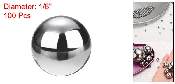 100Pcs Precision Balls 1/8″ Diameter G200 304 Stainless Steel Bearing Balls