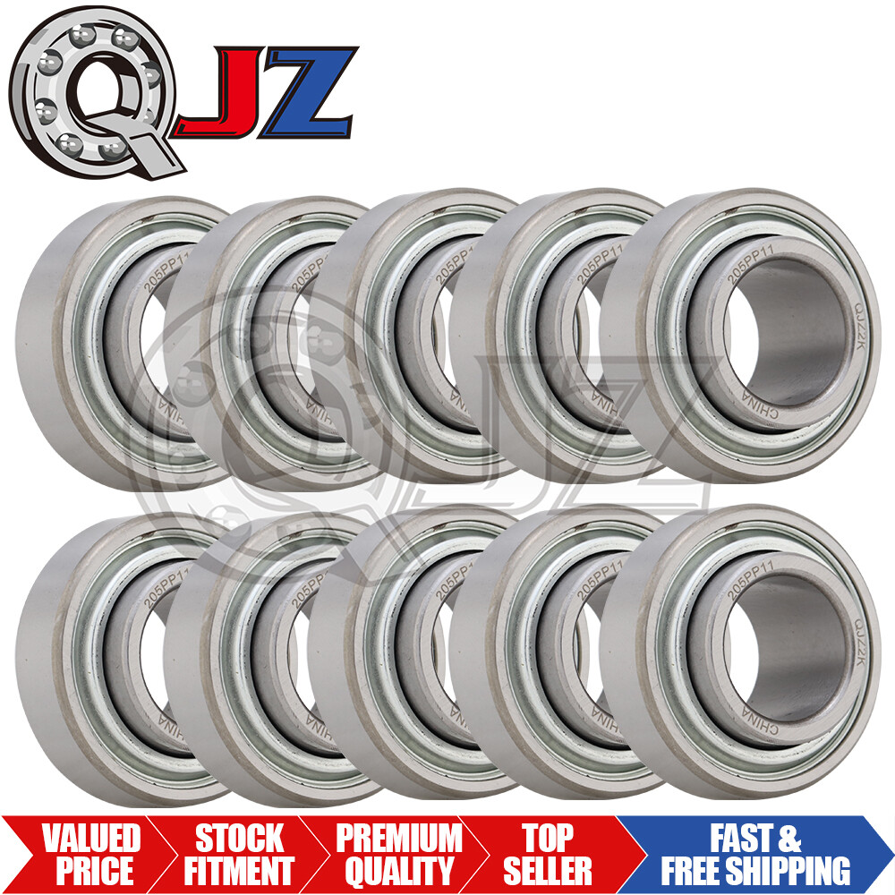 [10-Pack] 205PP11 Agriculture Ball Bearing 1.00″ x 2.047″ x 1.187″ (IDxODxW)