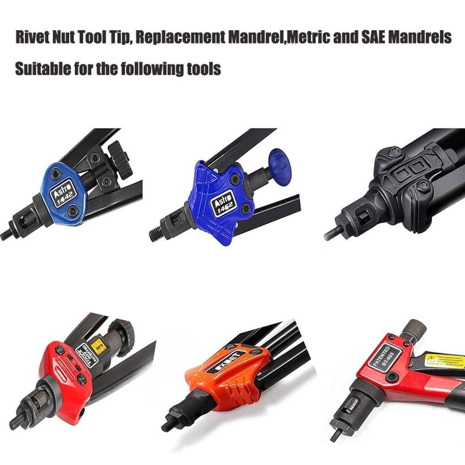 Rivet Nut Tool Tip, Replacement Mandrel (6-32) 6-32