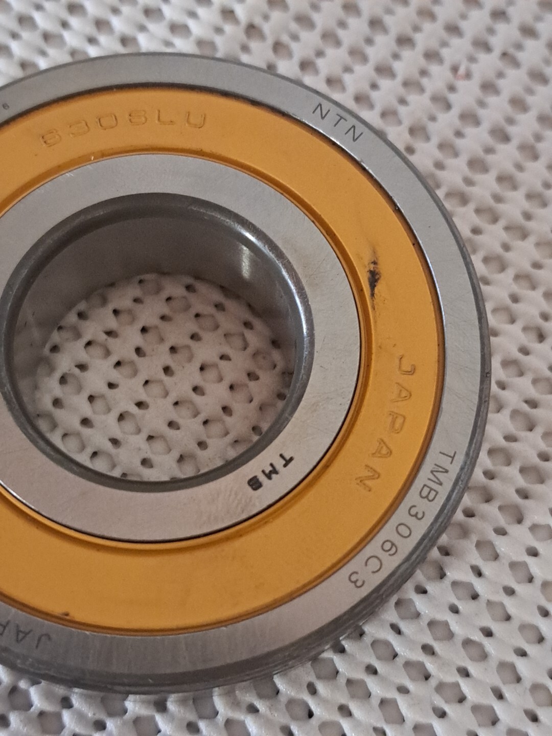 NTN Ball Bearing Made in Japan 6306LU NOS, Surface Rust From Storage.