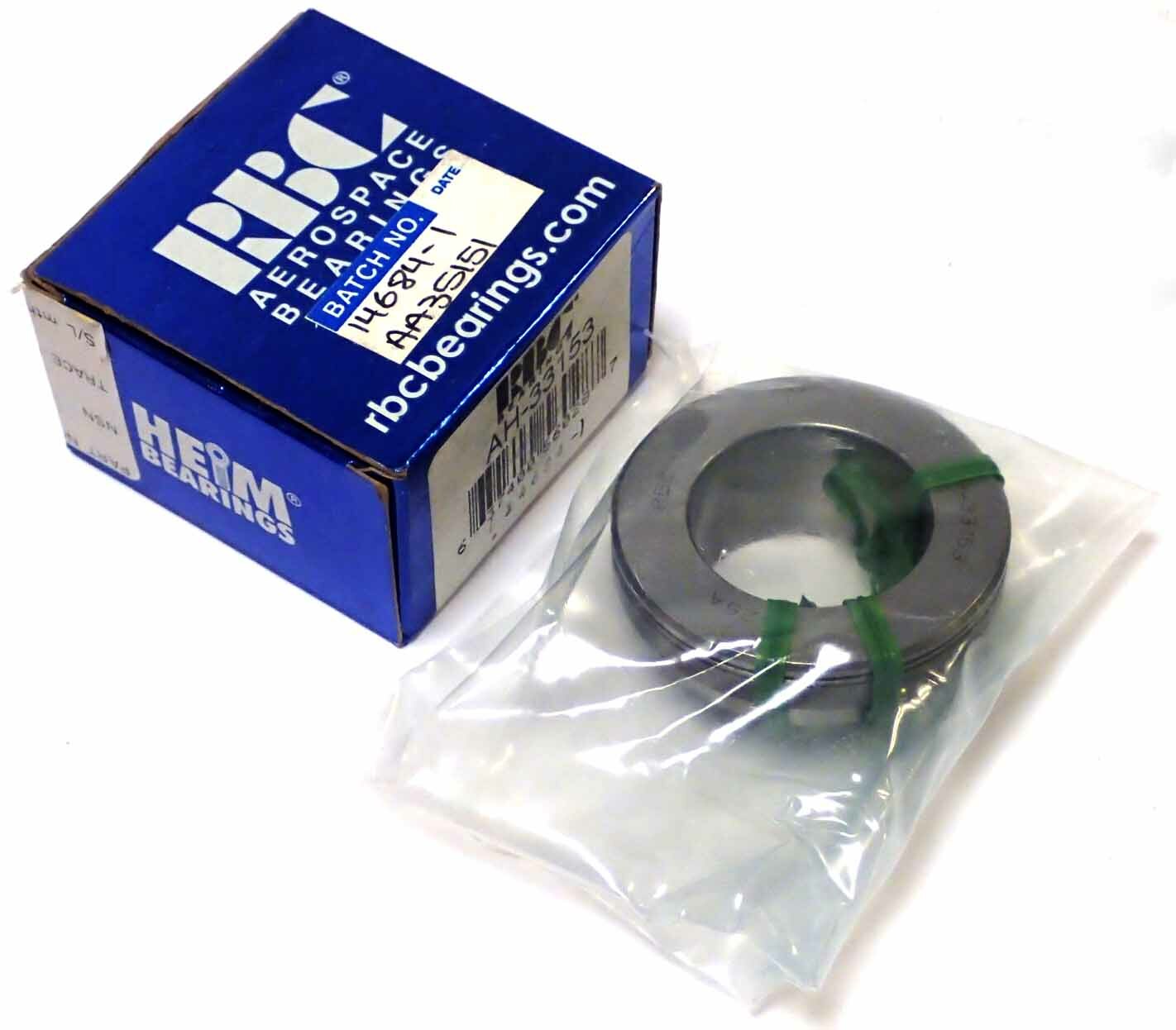 RBC AH-33153 SPHERICAL PLAIN BEARING MIL-SPEC AEROSPACE OD 2.25″ ID 1.3″ NEW!