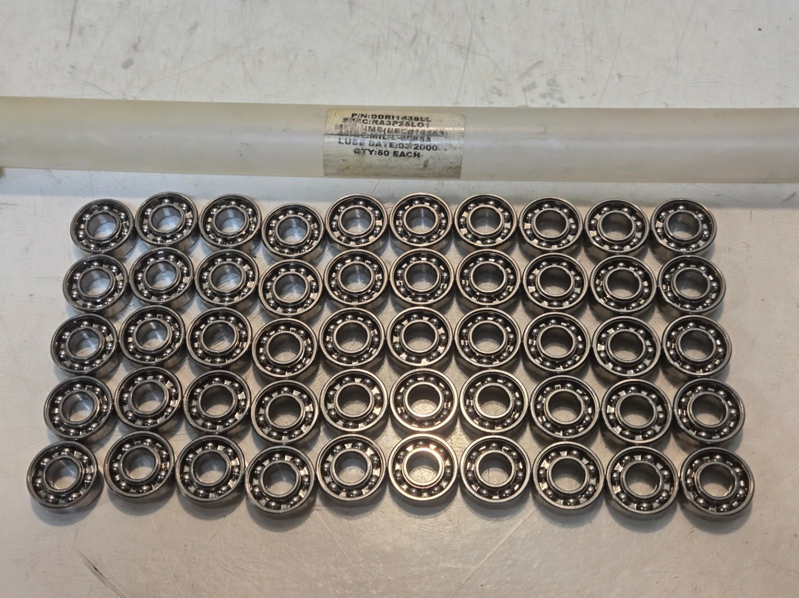 50 Quantity of Ball Bearings DDRI1438LL | 7/8″ OD 3/8″ Bore 9/32″ Thick(50 Qty)