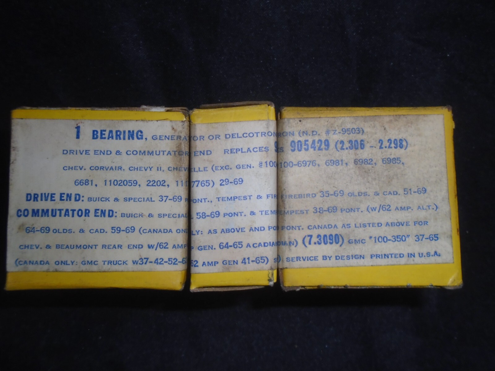 905429 Vintage NOS Bearing Fits GM 1937-1969 100% Guaranteed Fast Free Shipping