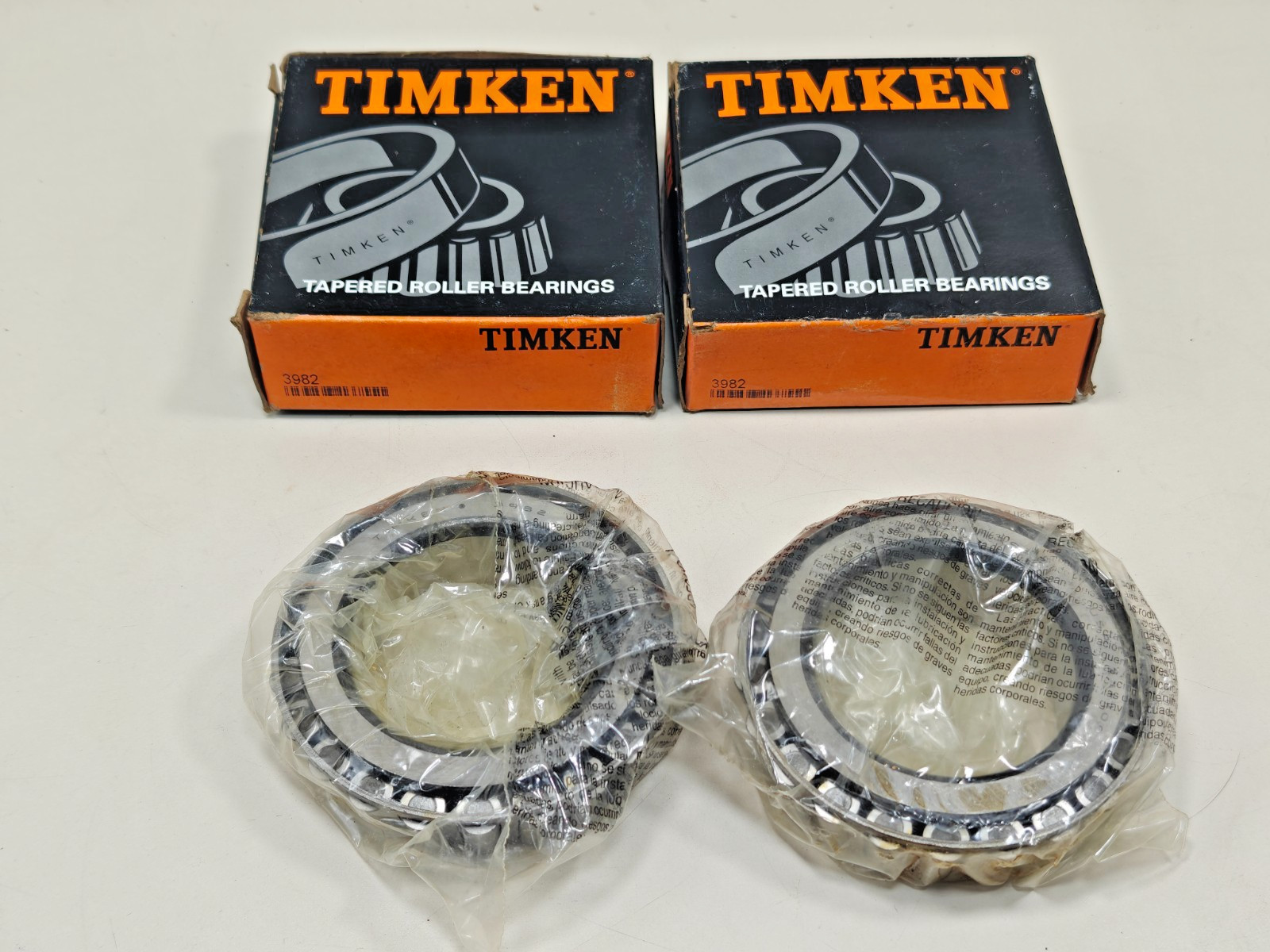 (2Pcs) 3982 Timken Tapered Roller Bearing Cone Only Timken 3982 USA LOT OF 2 PCS