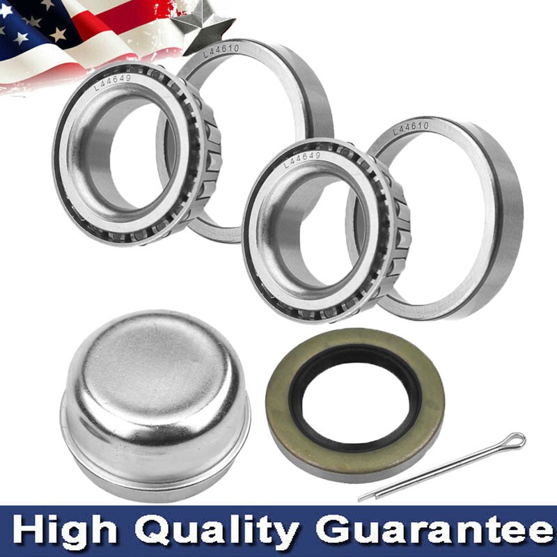 Set of Inner Trailer Rear Wheel Bearing L44649-610 12192TB 1.25″ Seal 2,000 lb.