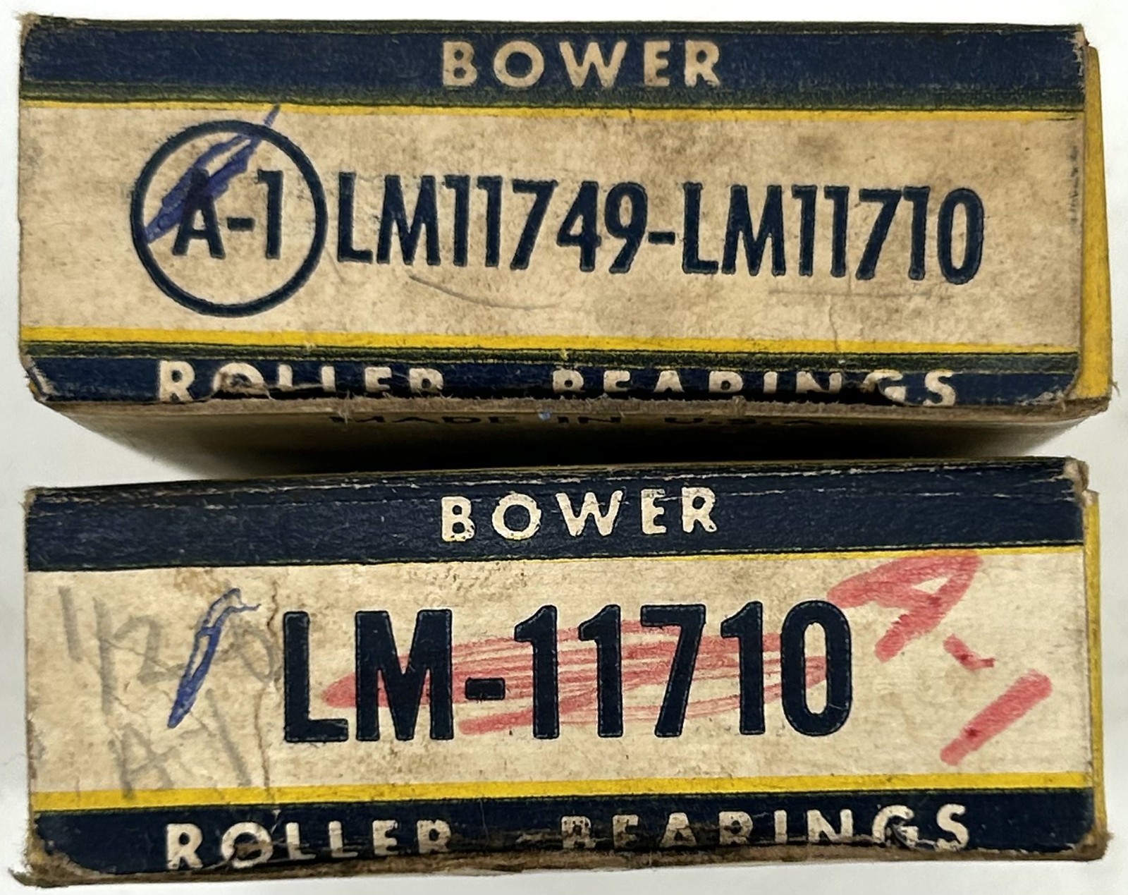 Pair of 2 Bower LM-11710 A-1 Tapered Roller Bearing Cone – NEW OLD STOCK