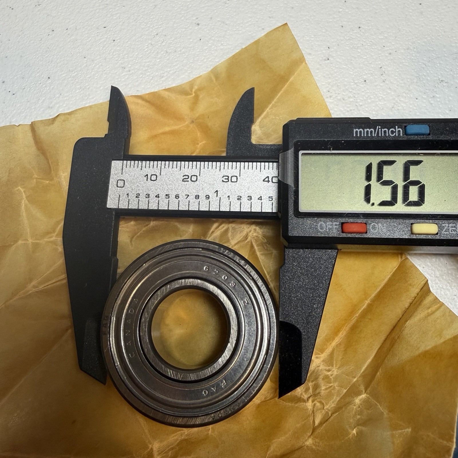 Sealed Power Bearing 6203 C3 1.56″ O.D. 0.66″ I.D. 0.45″ Thick – N28 F-7503 264