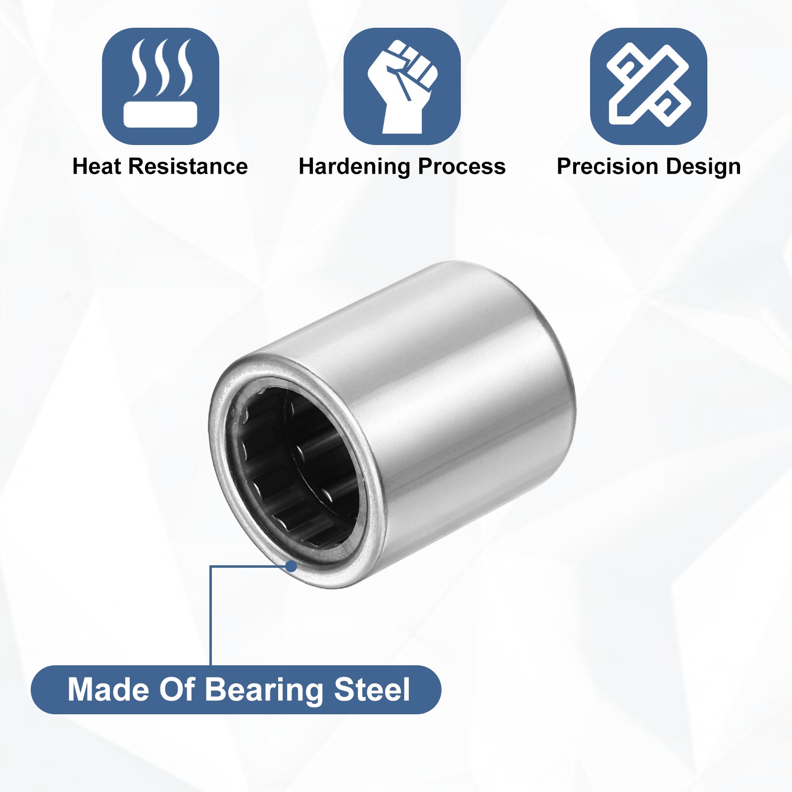 4pcs RCB081214 Needle Roller Bearings 1/2″ x 3/4″ x 7/8″ Chrome Steel Open End