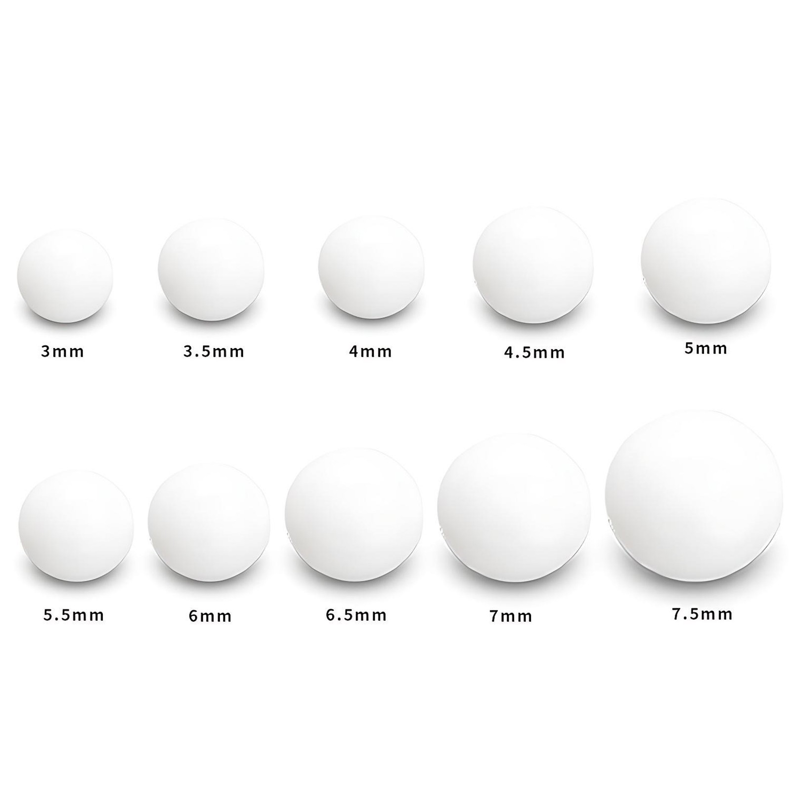 POM Solid Plastic Balls Diameter 2mm-50.8mm White Polyoxymethylene Bearing Ball