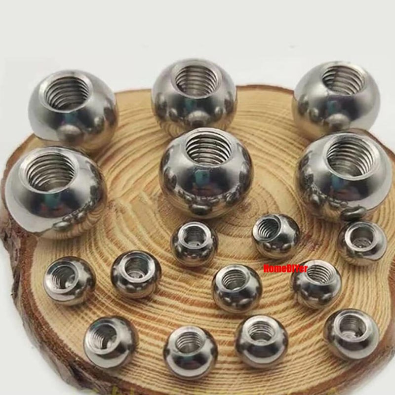Stainless Steel Blind Hole Ball With Thread M2-M12 Drilling Balls Dia 5mm~30mm