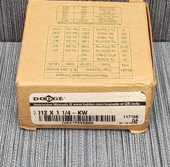 Dodge 2012 X 1 1/4-KW Taper Lock Bushing – 2012 Series, 1-1/4 in Bore