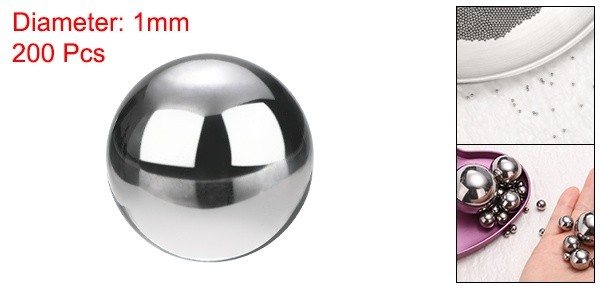 200Pcs Precision Balls 1mm Diameter 440C Stainless Steel G10 Bearing Balls