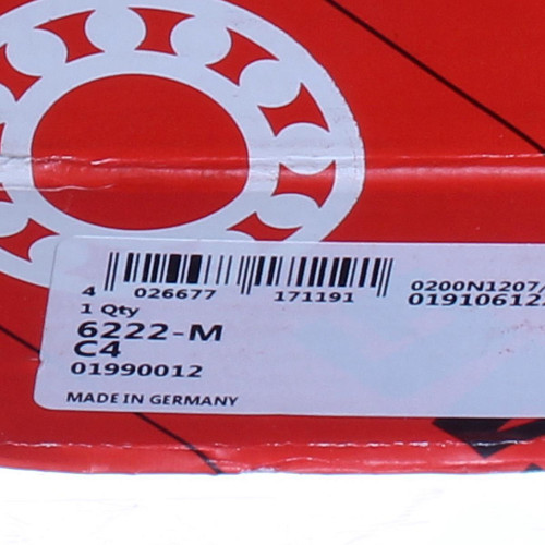 6222-M-C4 FAG/Schaeffler Technologies 110 x 200 x 38 mm DEEP GR. BALL SINGLE ROW