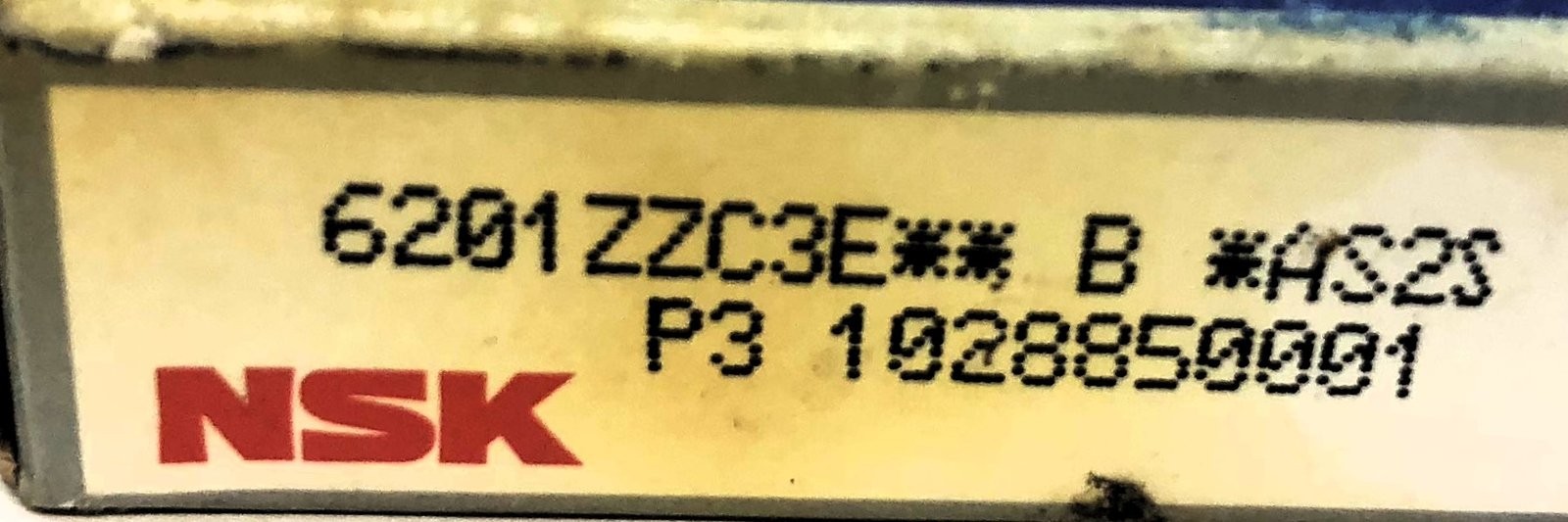 NSK Deep Groove Ball Bearing 6201ZZC3E (6201Z) [Lot of 5] NOS