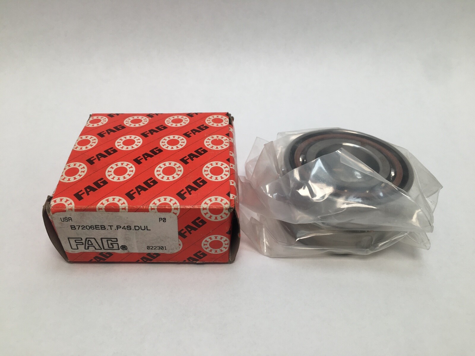 FAG B7206EB.T.P4S.DUL Bearing 30x62x16 mm 7206E B-7206-EB-T-P4S-DUL USA 2 Pcs