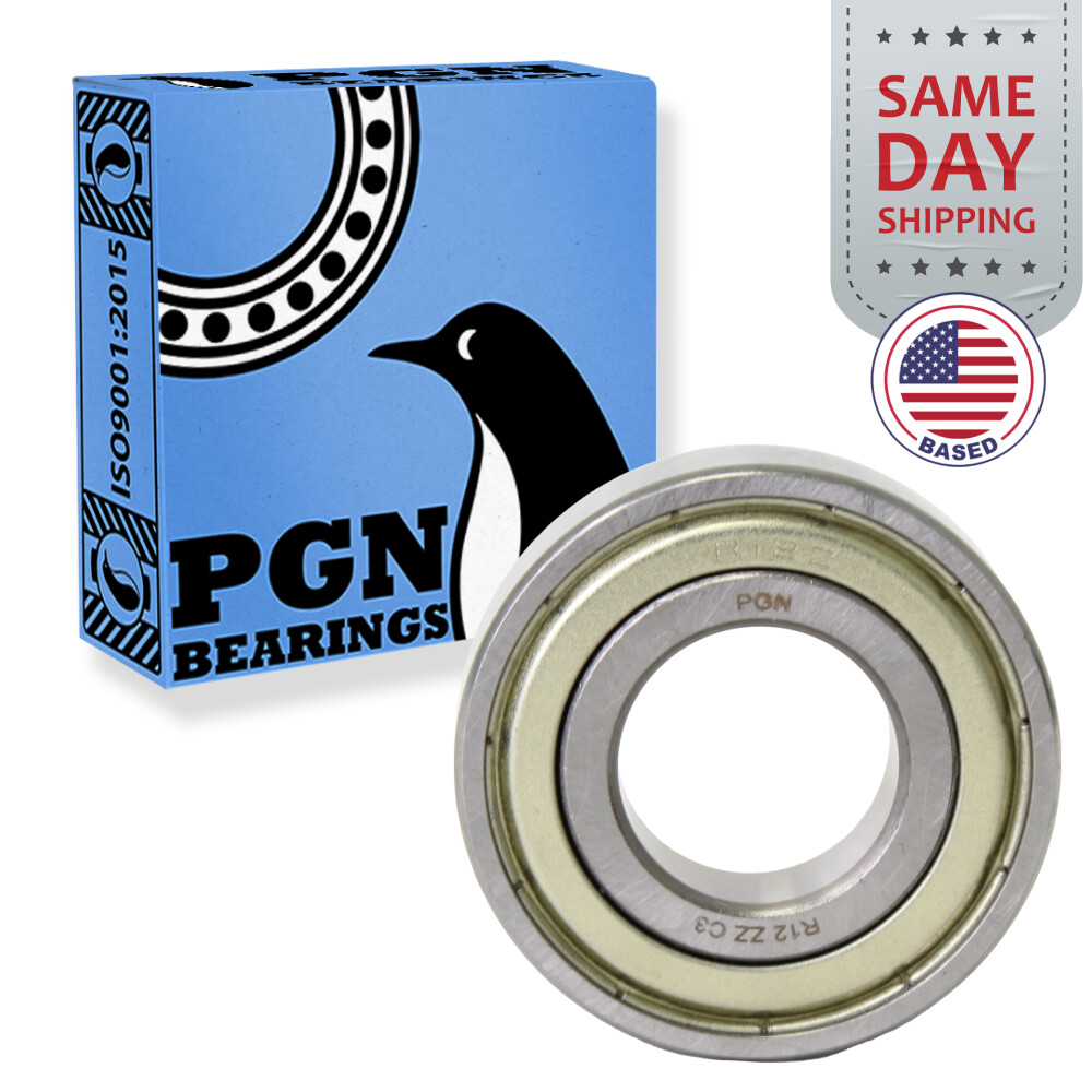 (100) R12-ZZ Premium Metal Shield Ball Bearing C3, 3/4″x1-5/8″x7/16″, R12z