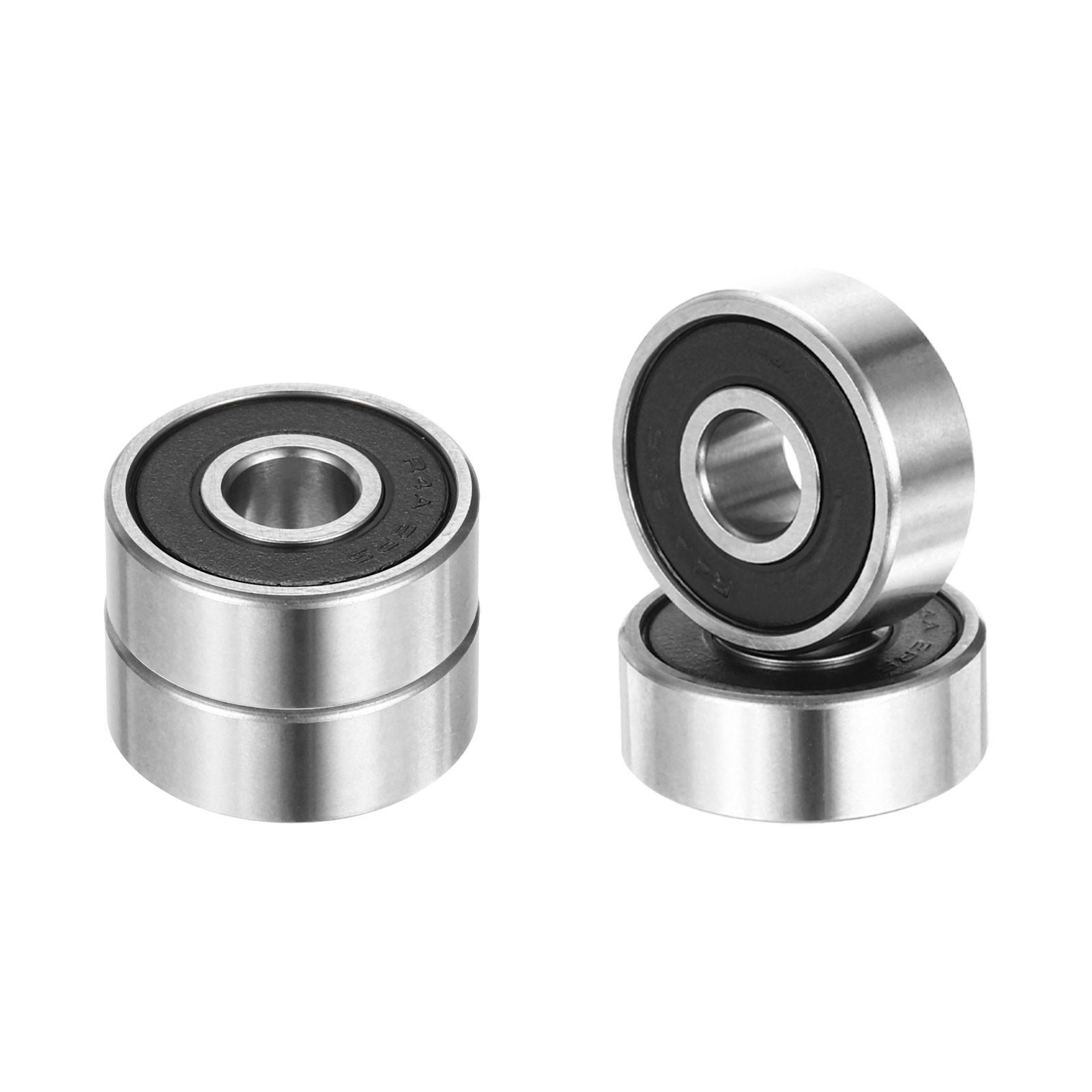 4pcs R4A-2RS 1/4″ ID x 3/4″ OD x 9/32″ Height Z3 Ball Bearings, Black