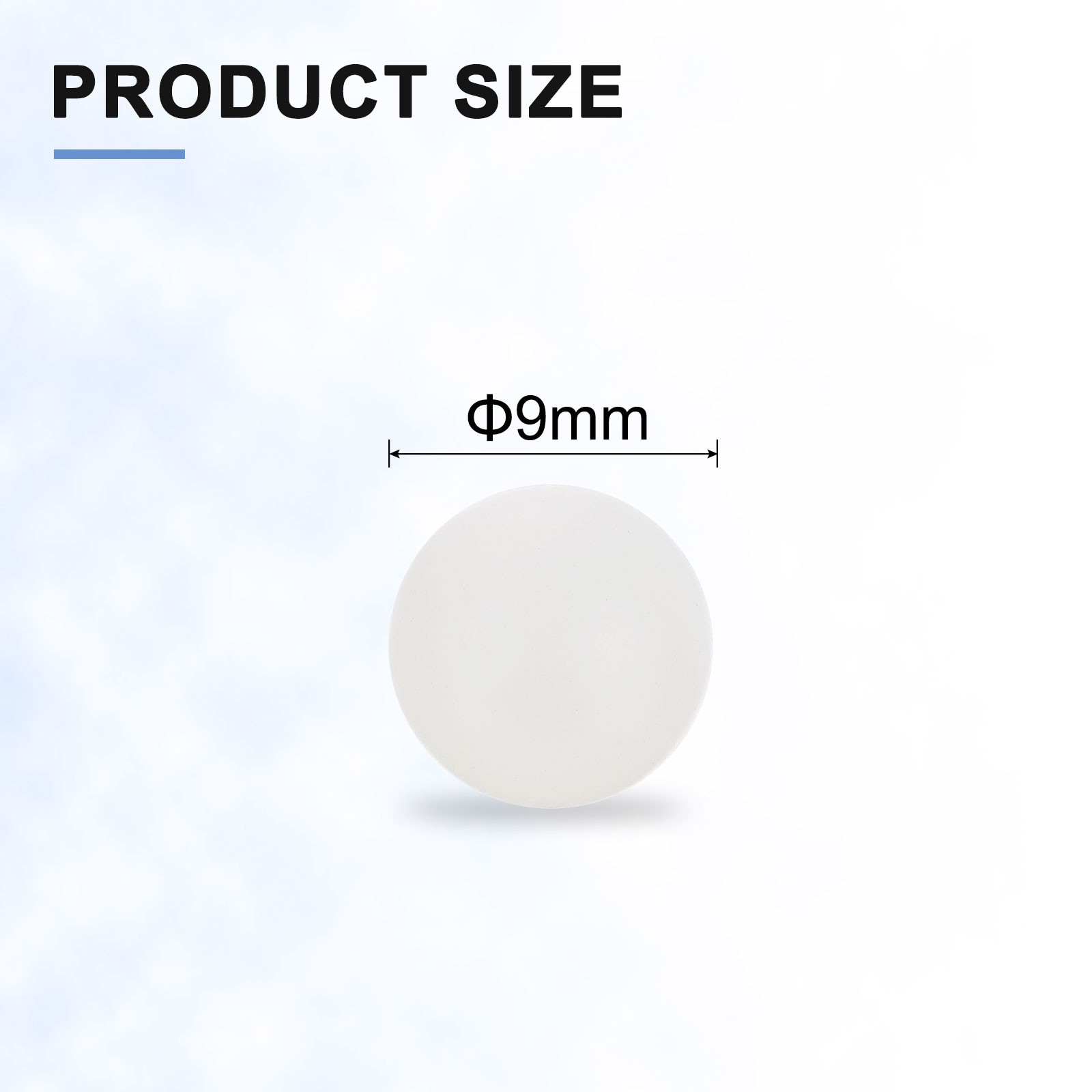 100pcs PP Plastic Bearing Balls 9mm Solid Plastic Ball White