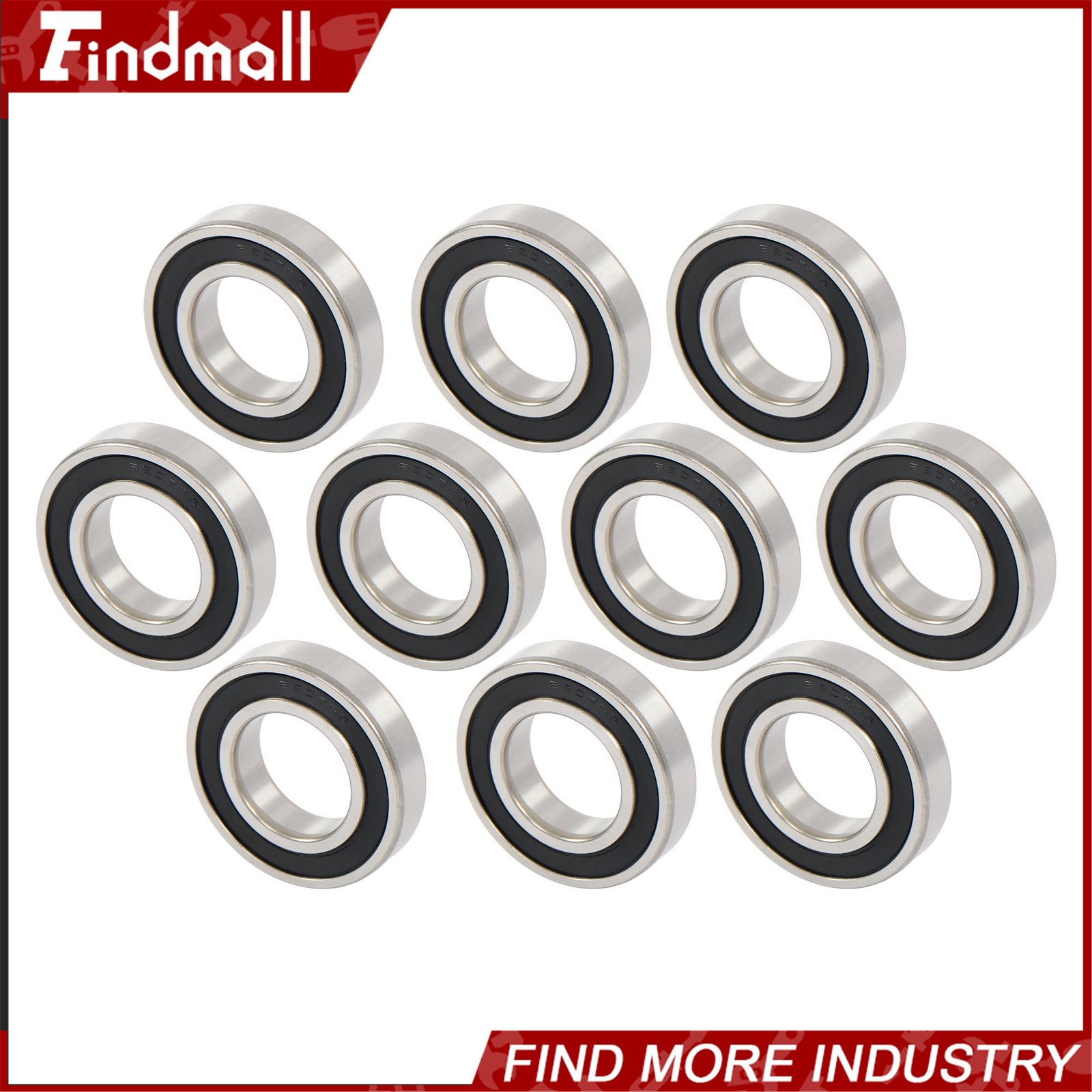 Findmall 6209-2RS Deep Groove Bearings 10 Pack 45mm x85mm x19mm Rubber Sealed