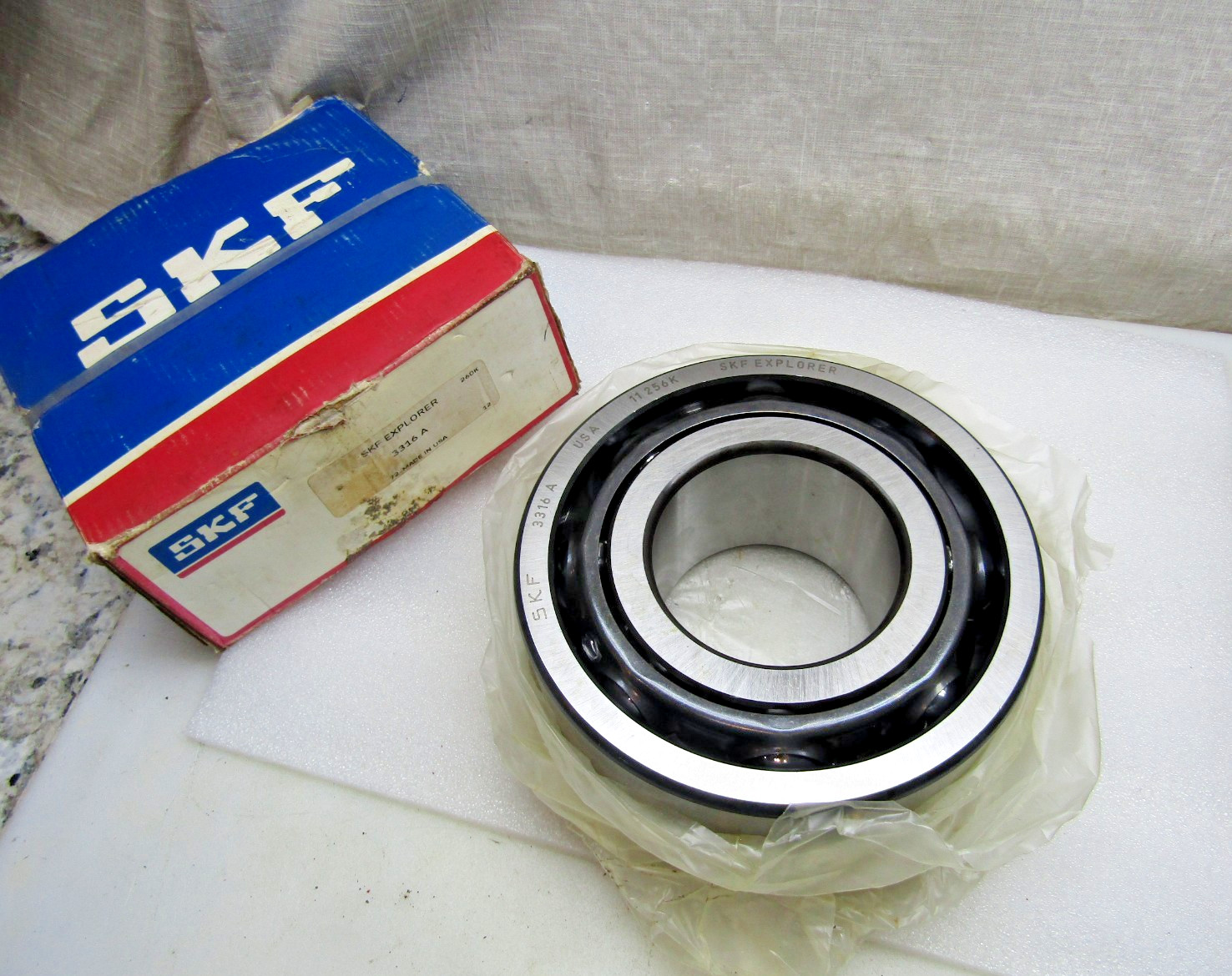 SKF 3316A 80mm X 170mm X 2-11/16″ Angular Contact Bearing Made in USA