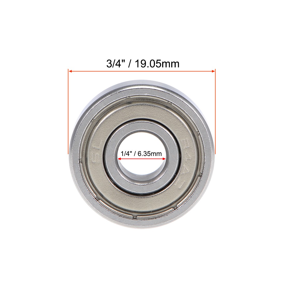 10pcs R4AZZ Double Shielded Deep Groove Ball Bearing Z2 1/4″x3/4″x9/32″ GCr15
