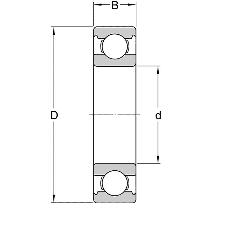 6212 Single Row Radial Deep Groove Ball Bearing 60x110x22 mm. by SNR brand