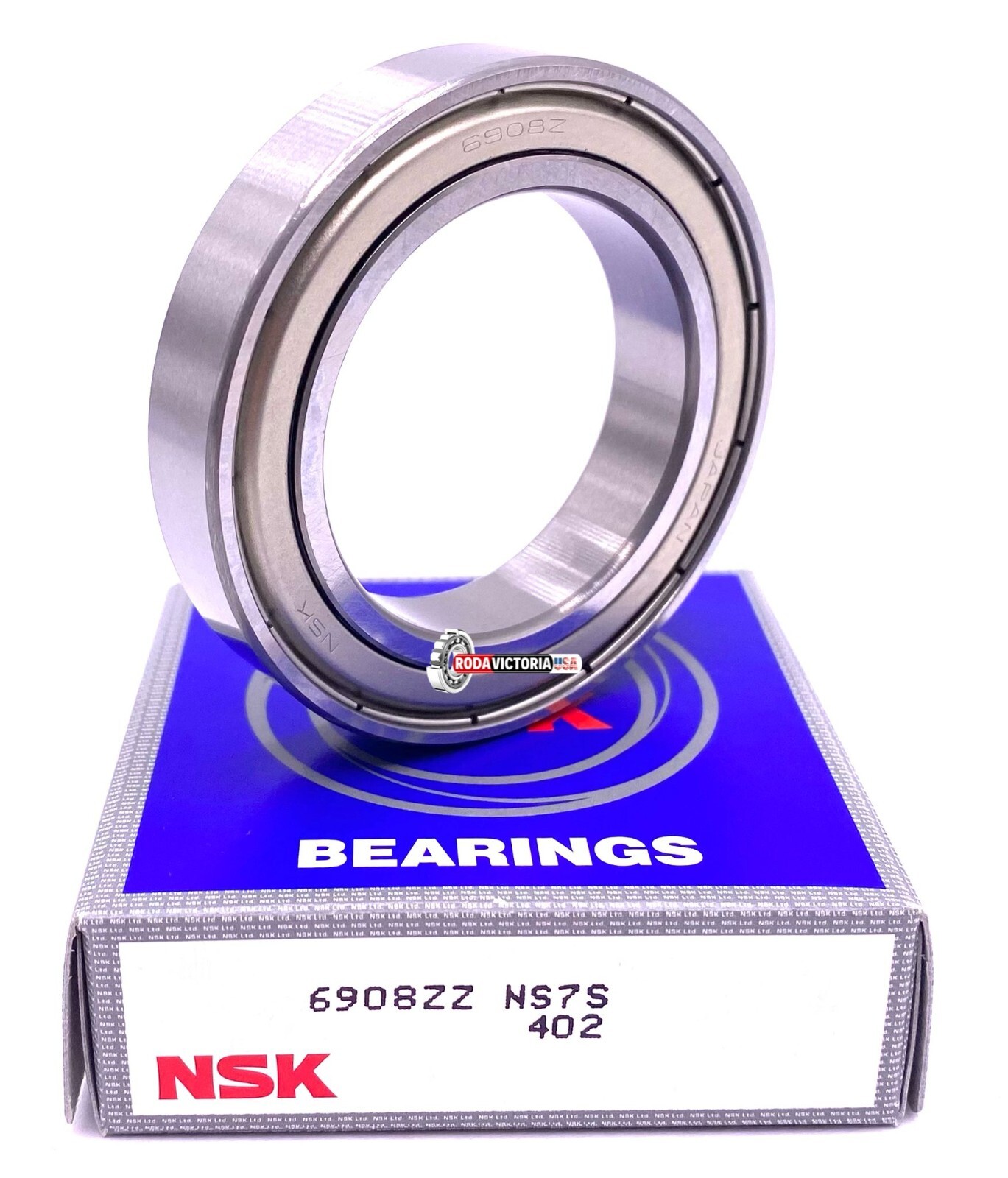 NSK Japan 6908 ZZ C3 Deep Groove Ball Bearing, Metal Shielded 61908 40x62x12 mm