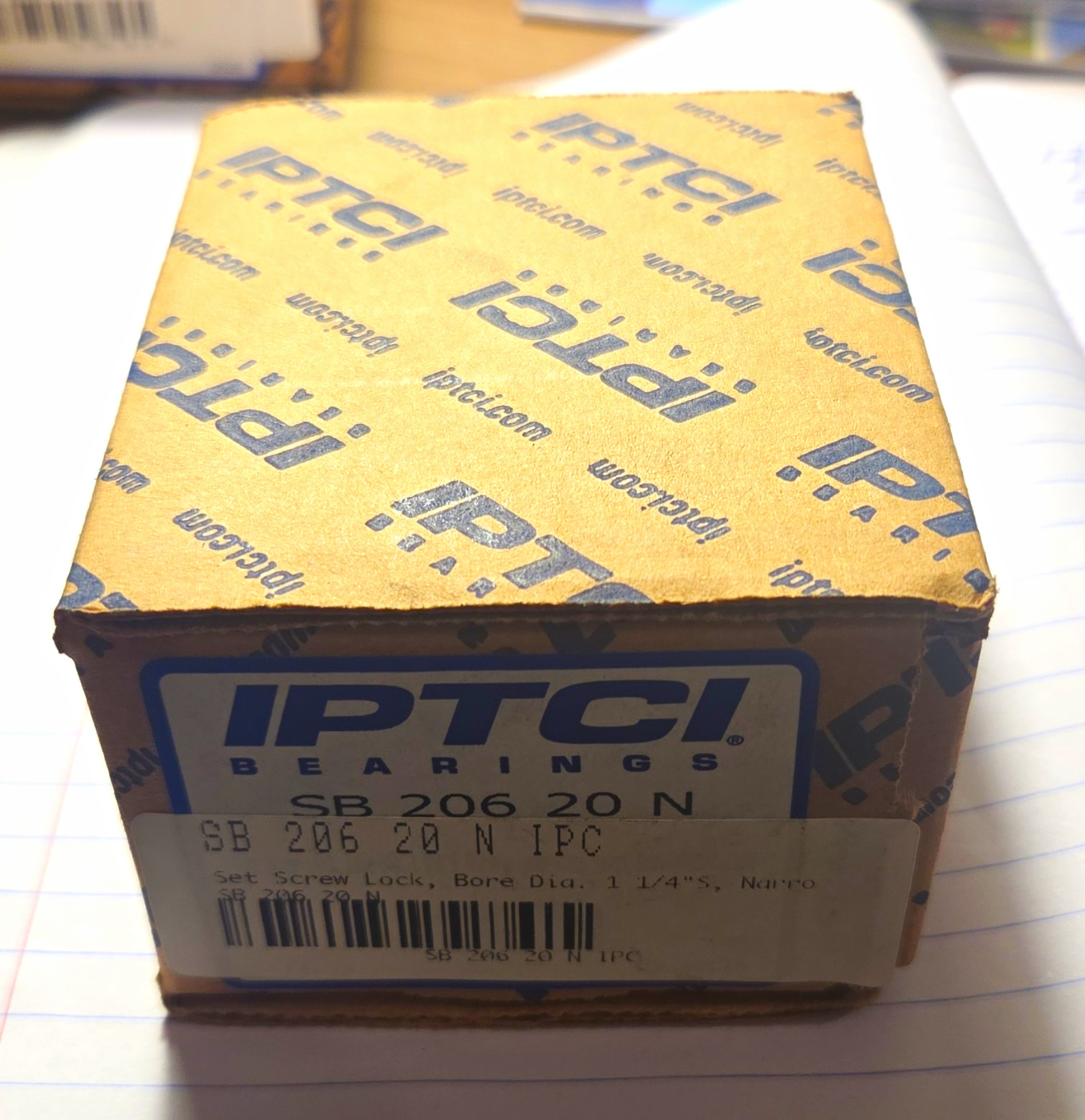 IPTCI SB 206 20 N Ball Bearing Insert, 1 1/4 in Bore Diameter