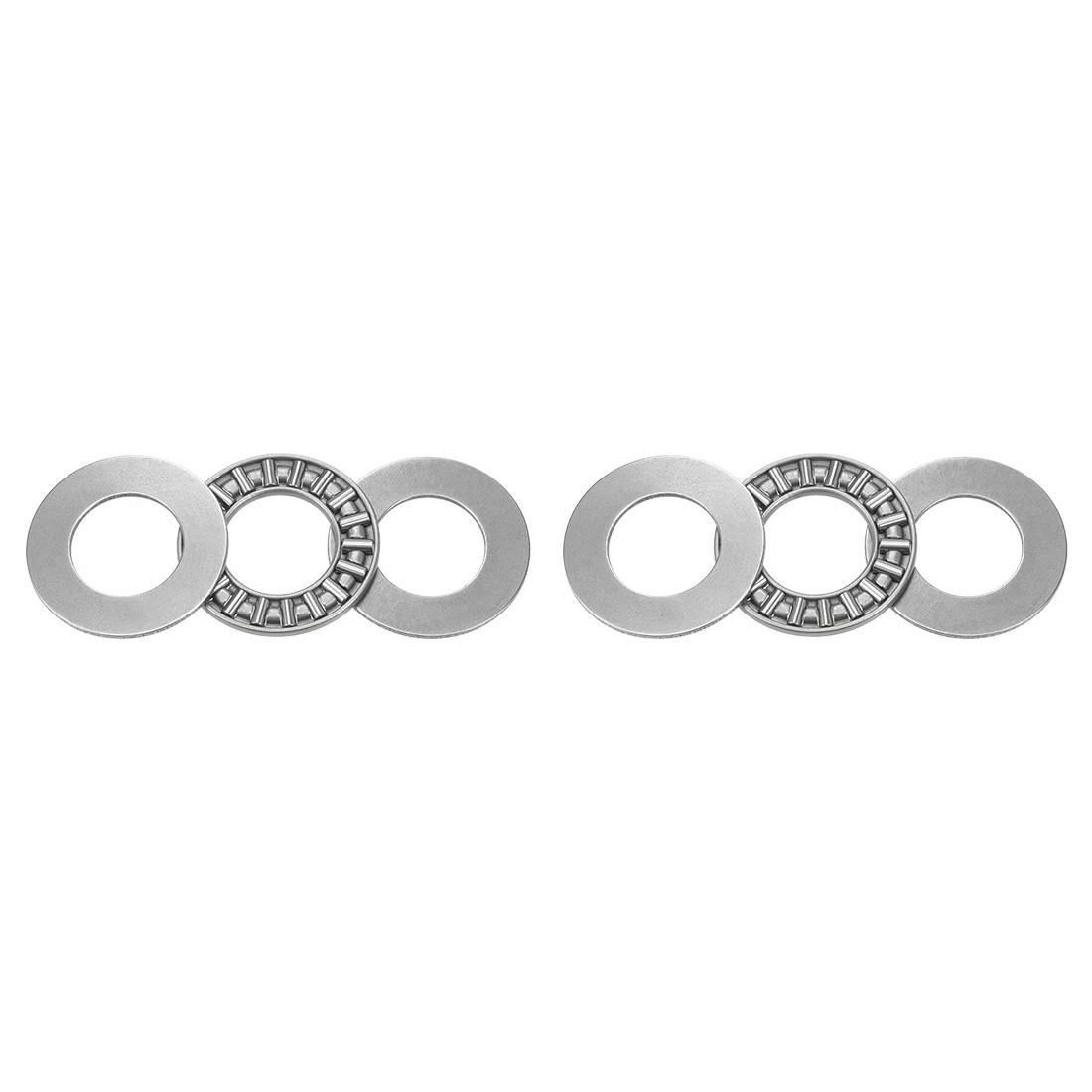 2 Pack AXK1528 Thrust Needle Roller Bearings 15x28x2mm with AS1528 Washers