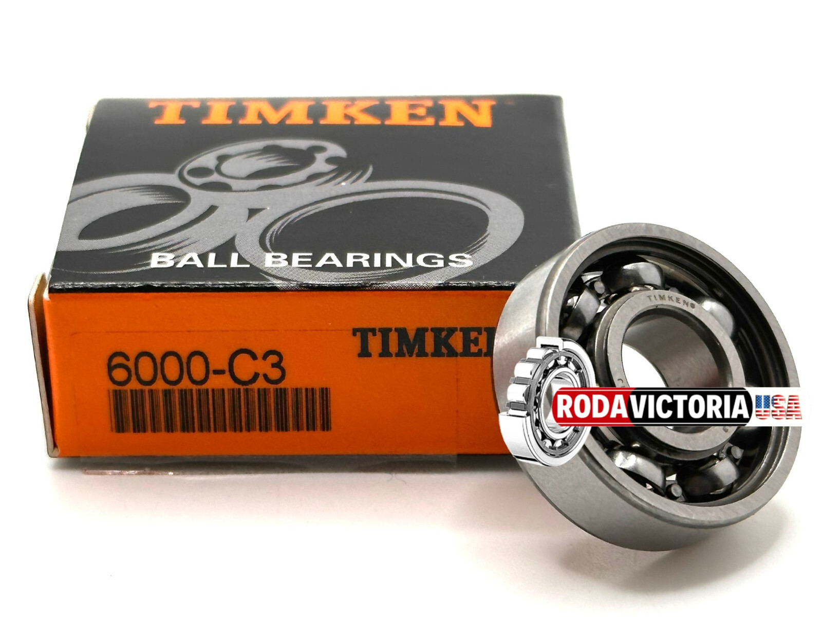 TIMKEN 6000 C3 DEEP GROOVE BALL BEARING, OPEN NO SEALS 10x26x8mm