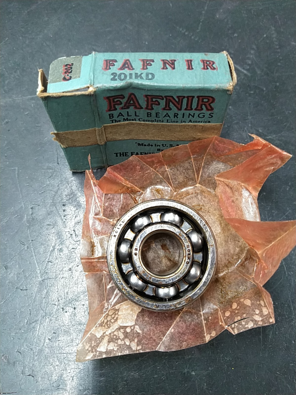 Fafnir 201KD Ball Bearing 12mm x 32mm x 10mm One Open Side, One Shield