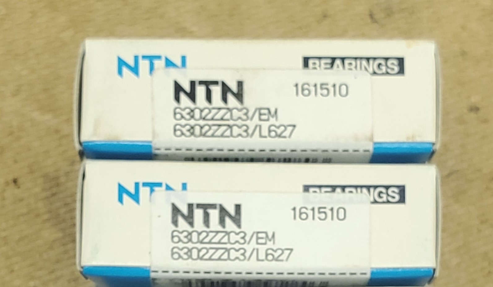 NTN 6302ZZ 15x42x13 mm Double Metal Shielded Ball Roller Bearing- Set of 2 NEW