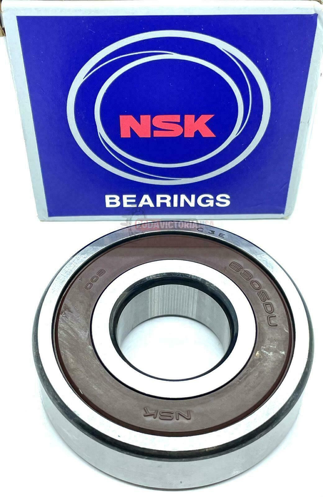 NSK 6305 DDU DEEP GROOVE BALL BEARING, RUBBER SEALED 25x62x17 mm.