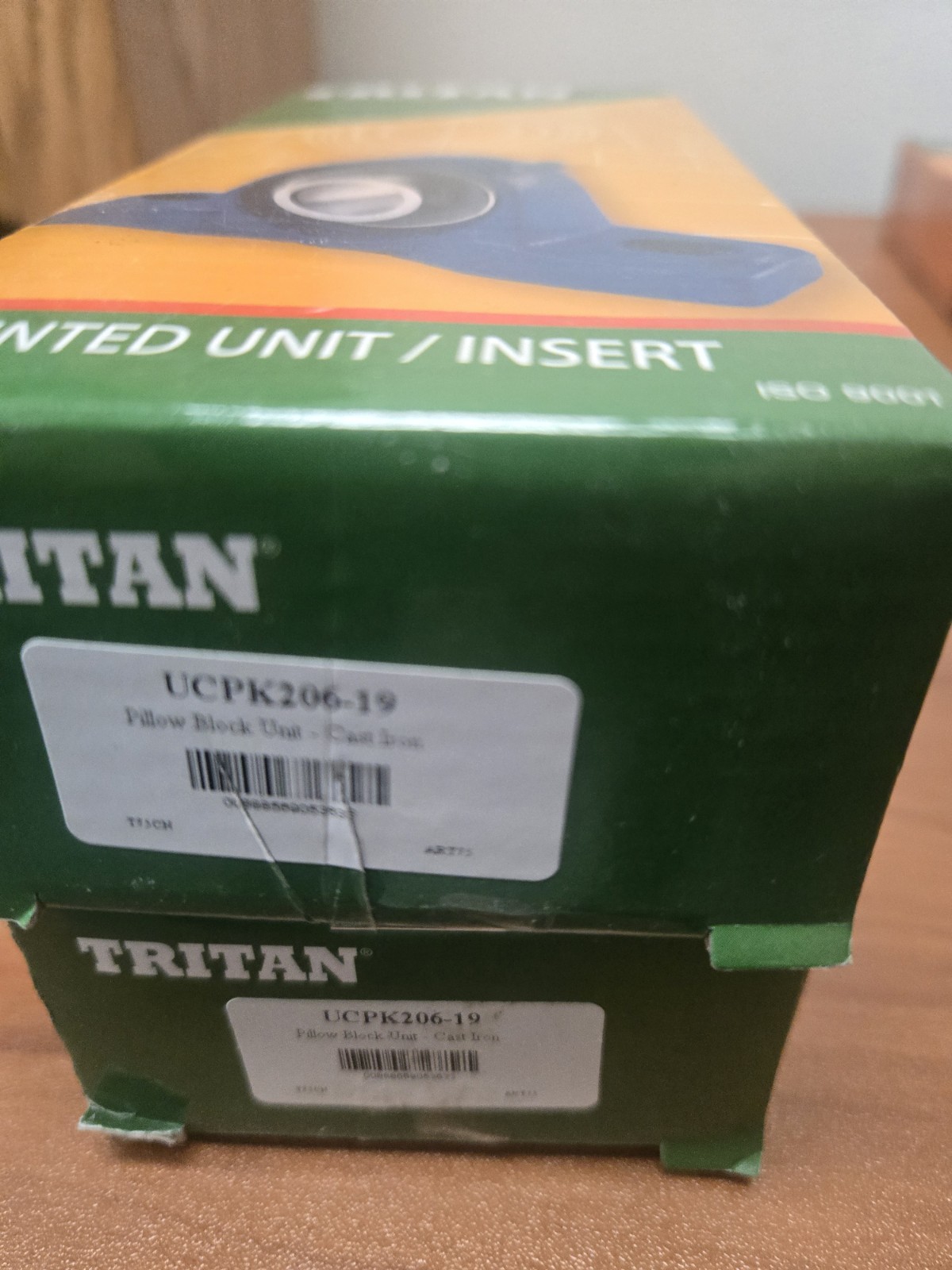 Tritan Pillow Block Ball Bearing Cast Iron 2-Bolts 1-3/16″ Bore Dia. UCPK206-19